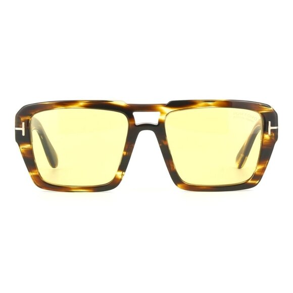 New TOM FORD Redford Havana Square FT1153/S 52E Sunglasses Women - Picture 2 of 4